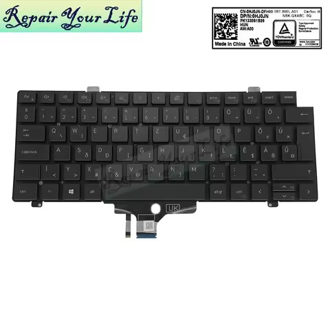 US Hungarian Backlit Keyboard for Dell Latitude 5420 5421 5430 P137G 7420 7520 P135G 0CW3R5 CW3R5 0H