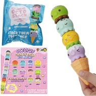 Puni Maru Rare Stack Octopus Ice Cream Squishy With Magnet 4CM Licensed Slow Rising Original Packagi