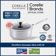 CORELLE DuraNano 18cm Sauce Pan - Uncoated Non-Stick Stainless Steel Cookware