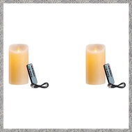 2X LED Candles Flickering Flameless Candles Rechargeable Candle Real Wax Candles with Remote Control