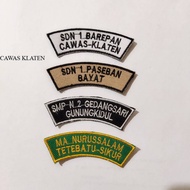 Embroidery Bet Embroidery School Location Size 8x2.8 CM Premium Embroidery Available in Many Colors 