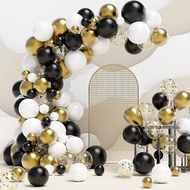 Balloons Arch Stand Decorations Set Backdrop Party Black Gold For Wedding 30th 40th 50th Birthday