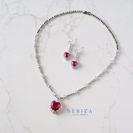 Neriza Jewelry/ชุดเครื่องประดับเพชรสังเคราะห์เกรดพรีเมี่ยมประกายเที่ยบเท่าเพชรแท้ เครื่องประดับเจ้าส