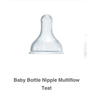 Tupperware baby bottle nipple multiflow / teat only/ putting botol susu x 2