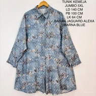 Tunik Kemeja Jumbo Ld 140 Cm Adem Motif Bunga Kekinian