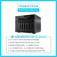 WhatsApp0193710000 ASUSTOR LOCKERSTOR 6 Gen 2 (AS6706T) 64GB 6-Bay Nas Enclosure