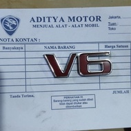 V6 brand logo emblem for Mitsubishi pajero sport