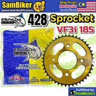 ESPADA Sprocket 428 Gold SYM VF3I185 FXR150 VF3I 4 Lubang Harden Steel Spoket 43T 44T 45T 428H Spock