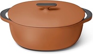 Caraway Enameled Cast Iron Dutch Oven - 8qt Dutch Oven With Lid - 3 Layer Enamel Coating - No Season