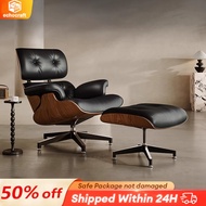 EC  Eames Lounge ChairGenuine Leather SofaNordic Single Sofa ChairLiving Room Lounge Chair