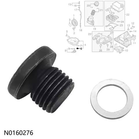 Engine Oil Sump Drain Plug Screw Bolt Washer N0160276 For Audi A4 A5 A6 A7 A8 Q5 Q7 S5 For VW Touare