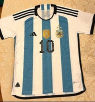阿根廷 Argentina 2022 世界盃 落場版 球員版 球衣 #10 Messi Jersey