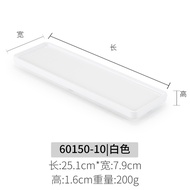 🅰Melamine Long Plate Narrow Shape Plastic Tray Hot Pot Restaurant Commercial Rectangular Plate Dish Imitation Porcelain