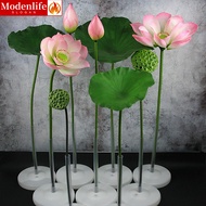[Modenlife] ใบบัวพืชเทียมพร้อมโต๊ะแจกันก้านพืชลอยน้ำได้ดอกไม้ปลอมตกแต่งบ้านงานแต่งงานในสวน