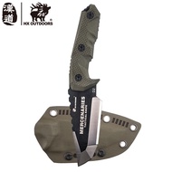 HX OUTDOORS MINI Mercenaries Tactical Knife Military Knife 17.4CM 163g ความแข็งสูง 60HRC เหล็ก D2 ด้