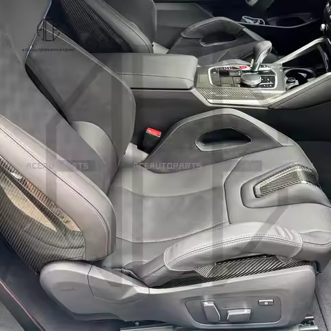 G8X M Carbon Bucket Seat Bolster Genuine Leather Protector For BMW G87 M2 G80 G81 M3 G82 G83 M4 F90 