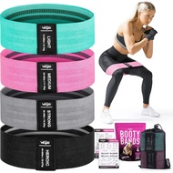 Resistance Bands for Working Out with Workout Bands Guide. 4 Booty Bands for Women Men Fabric Elasti