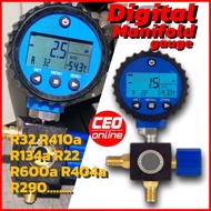 CEO 🇲🇾 Digital Manifold Gauge Meter Gas Aircond R32 R410a R134a R22 - Alat Aircond Repair Gas Chargi