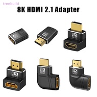 [treebuild] HDMI Adapter 90 270 Degree Right Angle HDMI 2.1 8K 60Hz Male To Female Converter HDMI-compatible Cable Connector For TV Laptop [HOT]