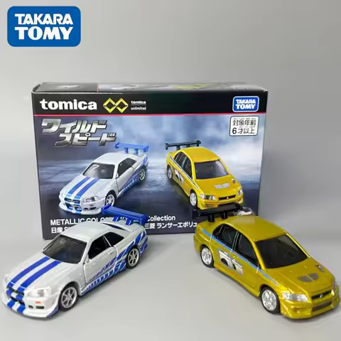 Takara Tomy Tomica Fast And Furious Diecast Alloy Car Model Nissan Gtr R34 Mitsubishi Lancer Evo Vii