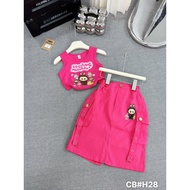 Set bộ H28 labubu chân váy dài túi hộp cho bé gái