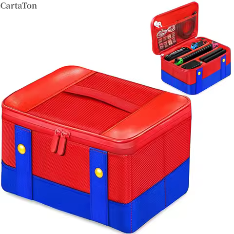 Large Carrying Case for Nintendo Switch OLED Console Pro Controller Travel Storage Bag Case Compatib
