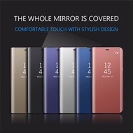 Mirror Leather Flip Cover Magnetic Bring Stand Phone Case For Xiaomi 12 11T Mi 10i Note 10 Pro Lite 5G
