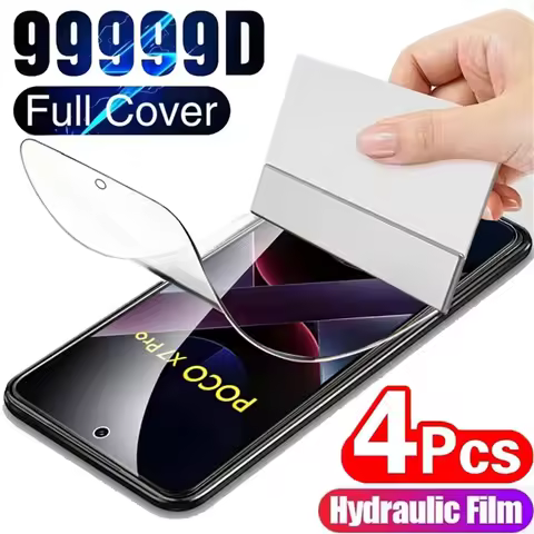 4PCS Hydrogel Film For Xiaomi POCO X7 M7 X6 Pro X5 X3 X4 GT NFC M4 M5 M6 Pro 5G Screen Protector For