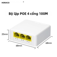 HORACO 3 Cổng 100M POE Mở Rộng Mạng Công Tắc Repeater IEEE802.3af/at Plug & Play Cho PoE Switch NVR