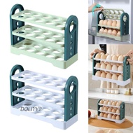 [Dolity2] Fridge Egg Holder Egg Container Flip Large Capacity 3 Tier Egg Tray Egg Storage Box for Refrigerator Side Door Shelf