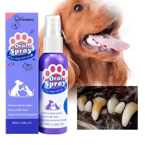 Pet Teeth Cleaning Spray Prevent Calculus Cat Tartars Bad Breath Removal Dog Keep Fresh Breath Deodo