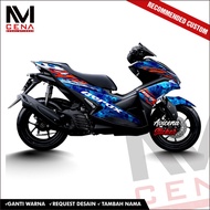 Aerox 155 Decal Sticker Aerox 155 Decal Sticker Aerox Full Body Striping Aerox Rblues Decal