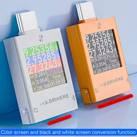 B10 DC4.5-50V 600W Type-C Multi-function Digital Display DC Voltage Ammeter Power Meter Cell Phone C