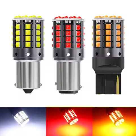 Turn Signal Reverse Brake Light Bulbs 1156 BA15S P21W BAU15S PY21W1157 BAY15D P21/5W LED Canbus 3030