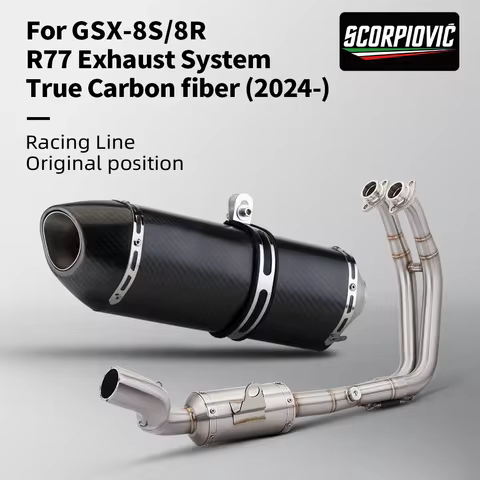 For GSX 8S GSX8S GSX-8S GSX8R 2024- gsx8s exhaust Motorcycle Accessories Engine Exhaust muffler syst