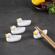 Japanese Ceramic Lucky Duck Chopstick Holder Super Cute Cute Little Duck Chopstick Holder Ornaments