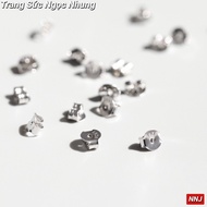 Push-type silver earring pin-M915