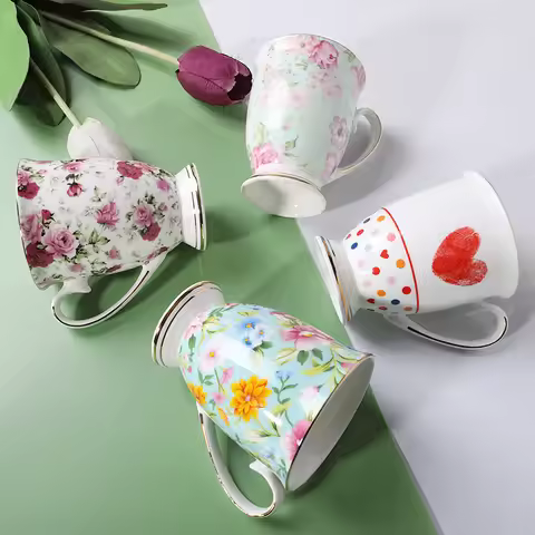 300ML, bone china cafeteira coffee cup, porcelain taza ceramic cup, elegant coffe mug wedding presen