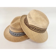 【㊣Dajia Straw Mat Workshop] Dajia Hand-Woven Rush Short-Sided Gentleman Hat Dajia Straw Mat House St