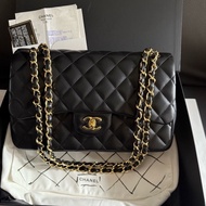 ✨Chanel 黑金羊皮 jumbo 99新 有保卡🖤
