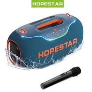 HOPESTAR A80 ลำโพงบลูทูธ 350วัตต์ พร้อมไมค์ลอย1ตัว ลำโพง6ดอก มีไฟ RGB ระดับกันน้ำ IPX6 (รับประกัน 3เ