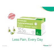 TERUMO NANOPASS® Insulin Pen Needle 32.5G (0.22mm) x 6mm 100's