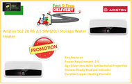 Ariston Slim SL2 20 RS (SL2 20 R S , SL2 20 RS 2.5 SIN) Storage Water Heater / FREE EXPRESS DELIVERY
