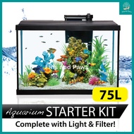 75L STARTER AQUARIUM GLASS FISH TANK