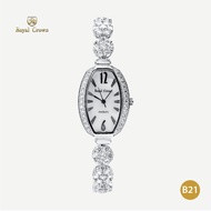 Royal Crown รุ่น 3811 นาฬิกาข้อมือผู้หญิงเล็กๆกันน้ำ ล้อมเพชร แบรนด์เนมแท้ - Vayo Jewelry