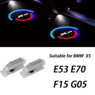 台灣現貨BMW 2件適用於寶馬X5 BMWX5 E53 E70 F15 G05 迎賓燈改裝投影燈軌道標誌適用於所有 X5