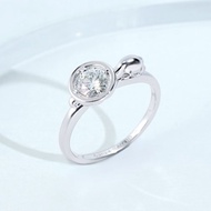 Cinnamoroll 莫桑鑽系列-大耳狗喜拿咖啡杯莫桑石單鑽純銀戒指