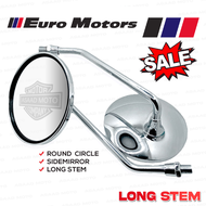 EURO MOTORS DAAN HARI 150   Side Mirror Stainless ROUND TYPE Long Stem UNIVERSAL ASAAD MOTO 079