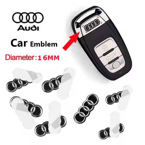5/10Pcs Car Remote Key Logo Metal Emblem Stickers For Audi Q7 A8L A5 A6 A7 Q8 A4 SQ7 S4 S8 S6 S7 S5 