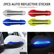 2Pcs Car Reflector Rearview Mirror Reflective Sticker Truck Vehicle Strip Tape of Car Rear-View Mirror Reflective Sticker Reflective Sticker Reflective Warning Sticker